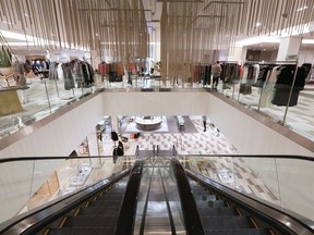The interior of the new Saks Fifth Avenue store at Chinook Centre in Calgary. The store opens February 22.