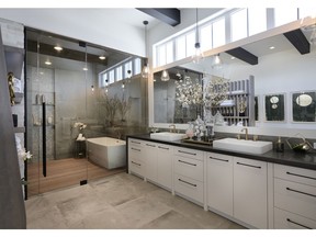 The master ensuite in the latest Foothills Hospital Home Lottery grand prize by Calbridge Homes.