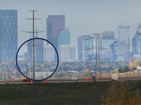 The city spent $500,000 to build a piece of public art on 96 Ave N.E. in Calgary, Alta., called The Travelling Light. Al Charest/Calgary Sun/QMI Agency