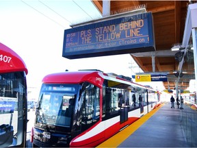 The Saddletowne LRT station in Calgary pictured on May 1, 2017.