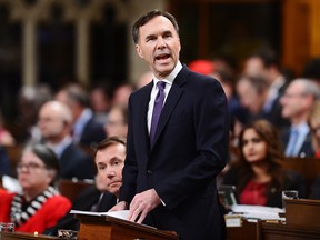 Finance Minister Bill Morneau delivers the federal budget in the House of Commons in Ottawa on Tuesday, Feb. 27, 2018.