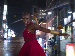 This image released by Disney shows Danai Gurira in a scene from Marvel Studios'  Black Panther.