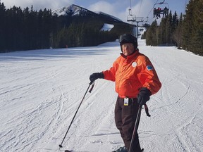 Jack DeLorme is still enjoying skiing at age 88. Courtesy, Angelo Dalcin
For seniors skiing story by Lisa Monforton