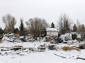 The final days of the Midfield Mobile Home Park drama are finally here in Calgary as the empty park is being knocked down and completely closed Monday on Saturday February 17, 2018. Darren Makowichuk/Postmedia