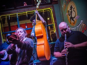 Shotgun Jazz Band performs at the popular jazz club, the Spotted Cat, on Frenchmen Street in 2017. Fats Domino died on October 24, 2017.