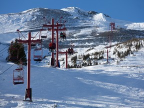 Ski hill at Castle Mountain Resort, south of Crowsnest Pass in southwestern Alberta.