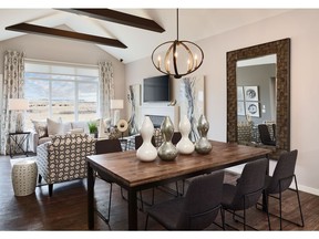 The dining area in the Savannah show home by Calbridge Homes.