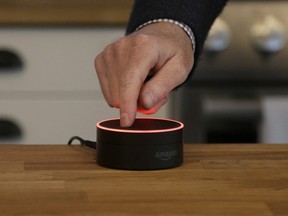 Demonstration of an Echo Dot in San Francisco. Voice assistants such as Google Home, Apples Siri and Amazon Alexa have always been used in home all over the world.