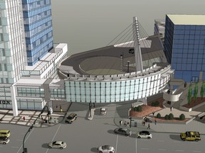 A rendering of the Plus-15 crossing now under construction to connect Penn West Plaza and Gulf Canada Square.
