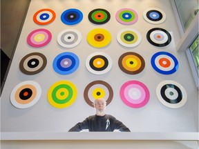 Writer and artist Douglas Coupland unveils his new public art project in the lobby of Mark on 10th In 2016.