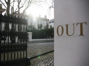 The U.K.'s Russian embassy is seen from a public road on March 14, 2018 in London, England. After a deadline passed for Russia to confirm its involvement in the attempted murder of Sergei Skripal and his daughter Yulia in Salisbury, British Prime Minister Theresa May announced a series of measures against Russia.