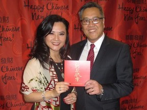 The Hong Kong-Canada Business Association (HKCBA), Calgary Section's Chinese New Year Gala celebrating the incoming Year of the Dog was a fabulous fete indeed. Pictured are HKCBA president Manfred Kwan and his sister TD Wealth vice-president Audrey Kwan.