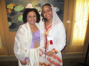 Pictured at the 22nd Annual Immigrants of Distinction Awards  Gala held March 9 at The Westin Calgary are Youth Scholarship award recipient Ruth Legese (right) and her proud mom Hamelmal Negash. Legese founded the Habesha Students' Society (HSS) at the University of Calgary and has organized successful fundraisers, awareness initiatives and cultural events. She is currently a Biomedical Science student at the University of Calgary.