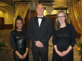 An Evening of Vehicles and Violins Gala 2018 - the fundraising precursor to the Calgary International Auto & Truck Show on Mar. 13 was the perfect way to preview awesome vehicles while supporting charity. This year's recipient of funds raised was Ronald McDonald House Charities Southern and Central Alberta. Pictured are volunteers with the charity, Latoya Graham, Peter Appleby and Arianna Mamer.