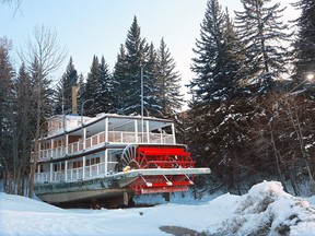 The S.S. Moyie sleeps at its winter dry dock in the trees at Heritage Park. Gavin Young/Postmedia