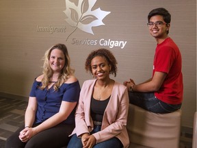 Kirsty McGowan, from left, Ruth Legese and Mehul Gupta will be taking part in the 22nd annual Immigrants of Distinction Awards on Friday evening.