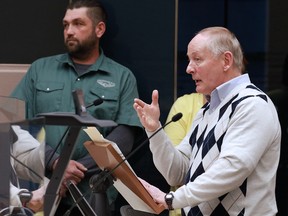 Jacques Gendron, President of the St. Andrews Heights Community Association, speaks out against secondary suite reforms at  city council on Monday March 12, 2018.