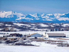 A rural property west of Airdrie was photographed on Monday March 12, 2018. Gavin Young/Postmedia