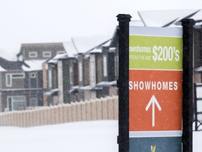 New homes in the suburbs on the northern edge of Calgary were photographed on Sunday March 18, 2018. Nine out of every 10 new Calgarians will end up living in the city's suburbs, according to a draft report from city planners
