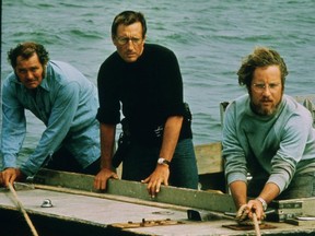 Jaws screens as part of Heritage Park's Dinner and a Movie at the Selkirk Grille on Tuesday.