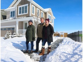 Greg and Gaylene Johnson and their daughter Alycia Johnson have 'right sized', by buying a duplex by Mattamy Homes in the northwest Calgary community of Carrington.