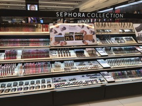 Sephora has a new look and new location at Chinook Centre. There are banks and walls of makeup and fragrances.