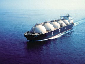 An Osaka Gas Co. liquefied natural gas (LNG) tanker.