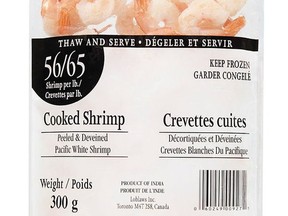 Loblaws is recalling its 300 gram cooked Pacific white shrimp after fears some of the product may not be cooked thoroughly.