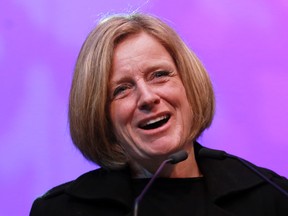 Premier Rachel Notley speaks at the Jubilee Auditorium in Calgary on Wednesday March 28, 2018. The province announced $9.3 Million to upgrade the backstage infrastructure at the Jubilee Auditoriums in Calgary and Edmonton. Gavin Young/Postmedia