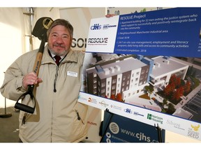 Gord Sand, Executive Director Calgary John Howard Society as the Resolve Campaign and the Calgary John Howard Society break ground for the new John Howard Sciety building at 4444 Builders Road S.E. in Calgary on Thursday March 15, 2018. Darren Makowichuk/Postmedia