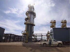 A group separator on a Suncor MacKay River site in Fort McMurray.