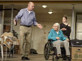 Left to right, Ric Reid, Barbara Gordon and Lili Beaudoin in Theatre Calgary's The Humans. Courtesy Trudie Lee