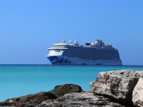 The Regal Princess cruise ship is tendered at Princess Cays in the Bahamas. Courtesy, Curt Woodhall