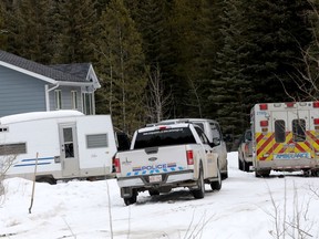 RCMP investigate a home in Morley where a small infant died and 12 children were taking to hospital in Calgary on Wednesday April 4, 2018. Darren Makowichuk/Postmedia