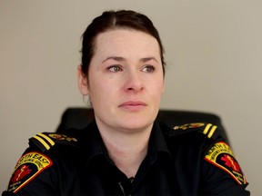 Jessica Brost, paramedic from Nipawin, Sask., was one of the first responders  to the scene of the Humboldt Broncos crash site. Leah Hennel/Postmedia