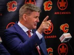Calgary Flames head coach Bill Peters