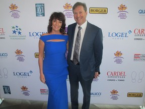 Pictured at the Calgary Women's Emergency Shelter Turning Points 2018 are event co-chair Sherri Logel and her husband, Logel Homes president and CEO Tim Logel. The Take A Stand Against Family Violence and Abuse themed event was the most successful fundraiser to date.
