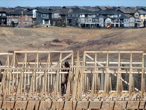 Construction on a townhouse project in Sage Hill in north Calgary.