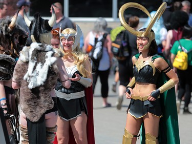 Visitor have fun with their cosplay during the Calgary Expo at Stampede Park on Saturday April 28, 2018.