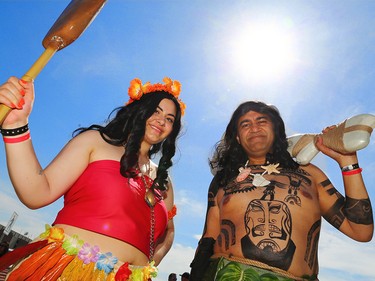 Maya and Sohail Thaker had the perfect day to play characters from Moana during the Calgary Expo at Stampede Park on Saturday April 28, 2018.