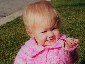 Ceira Lynn McGrath, an 18-month-old who died while under the care of an unlicensed southwest Calgary dayhome in November 2015.