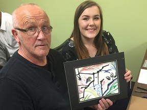 Jack James High School student Stacey Stoinski with Dave Dougherty during the adult day program at Clifton Manor.