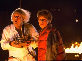 Christopher Lloyd and Michael J. Fox in 1985's Back to the Future.