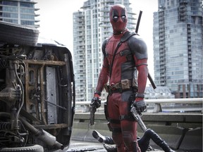This image released by Twentieth Century Fox shows Ryan Reynolds in a scene from the film, Deadpool.