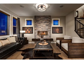 The great room in the Hawthorne show home by Homes by Avi in Tuscany.