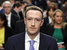Facebook CEO and founder Mark Zuckerberg appears before a joint hearing of the Senate judiciary and commerce committees in Washington, D.C., last week.