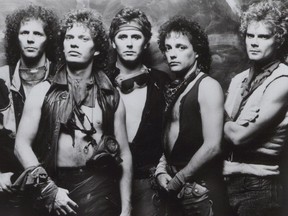 : Loverboy in its heyday, 1983, from left: Paul Dean, Scott Smith, Mike Reno, Matt Frenette and Doug Johnson.
