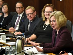 Premier Rachel Notley's opening remarks at the cabinet meeting at the Alberta Legislature in Edmonton, April 9, 2018.