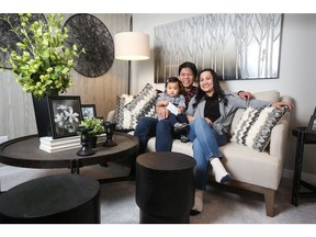 John Wesly Borja with his wife Rowena Borja and their daughter Ravielle Chloie Borja are excited to move to Belmont in their new home by Jayman Built.