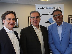 The new executive team at Carbon Copy Digital, from left: Tim Flaman, Tony Militano and Tony Smith.